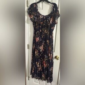 Floral Maxi Dress - Navy